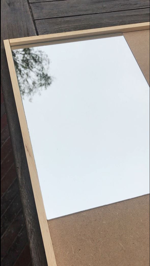 Ikea hack ikea DIY industriele spiegel zwarte spiegel kader maken