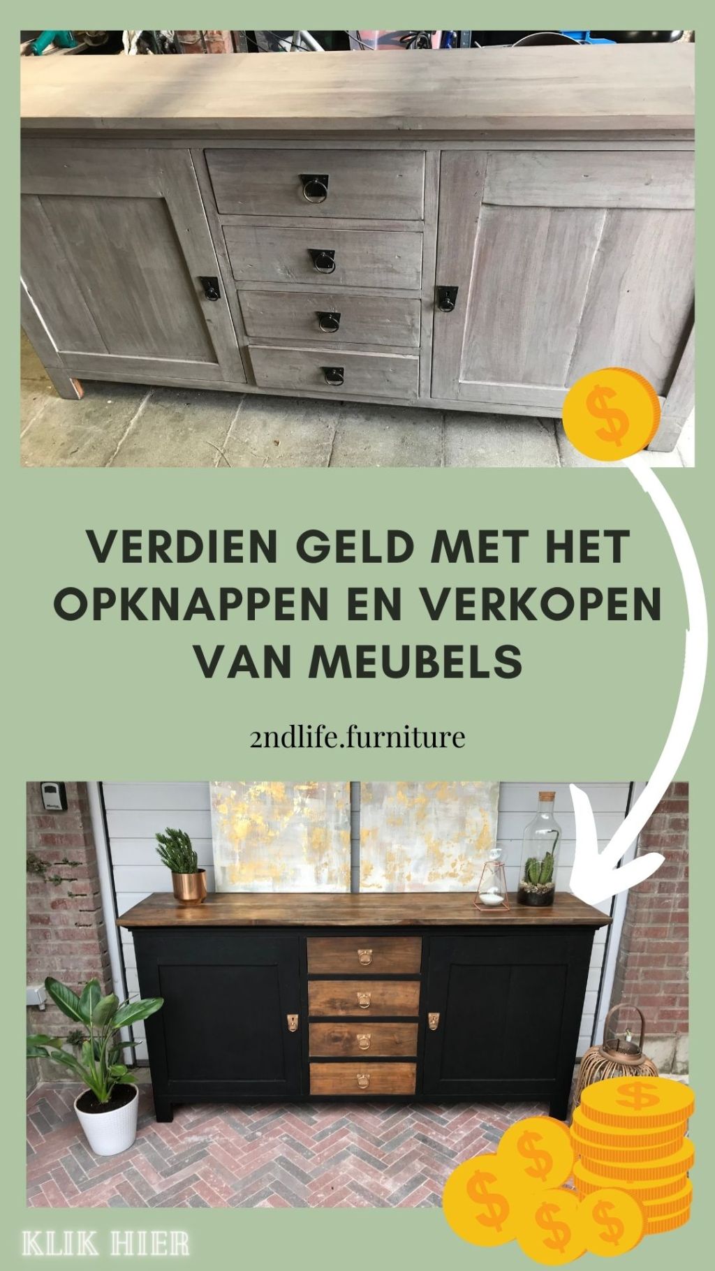 Verdien geld met het opknappen en verkopen van meubels