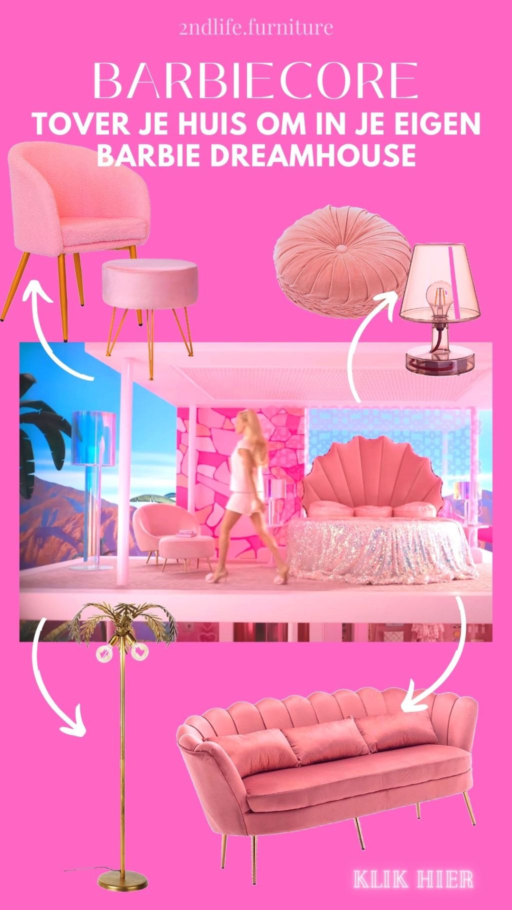 Barbiecore barbie movie barbie dreamhouse barbie bed roze bed roos barbieroos barbie