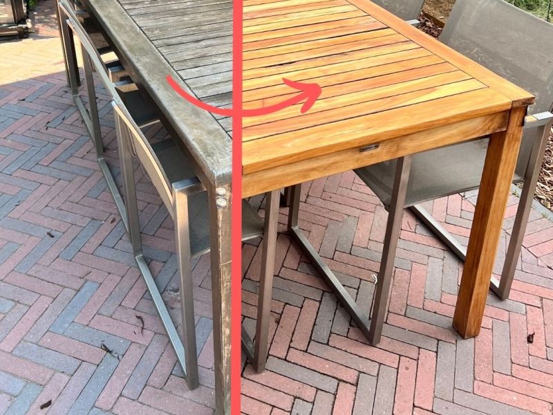 Hoe een oude teakhouten tuintafel schuren en opknappen: Een stapsgewijze&nbsp;gids