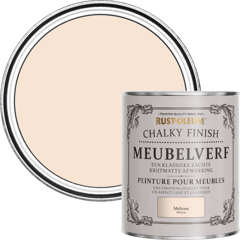 Rust-Oleum Lichtroze Chalky Finish Meubelverf - Melrose 750ml