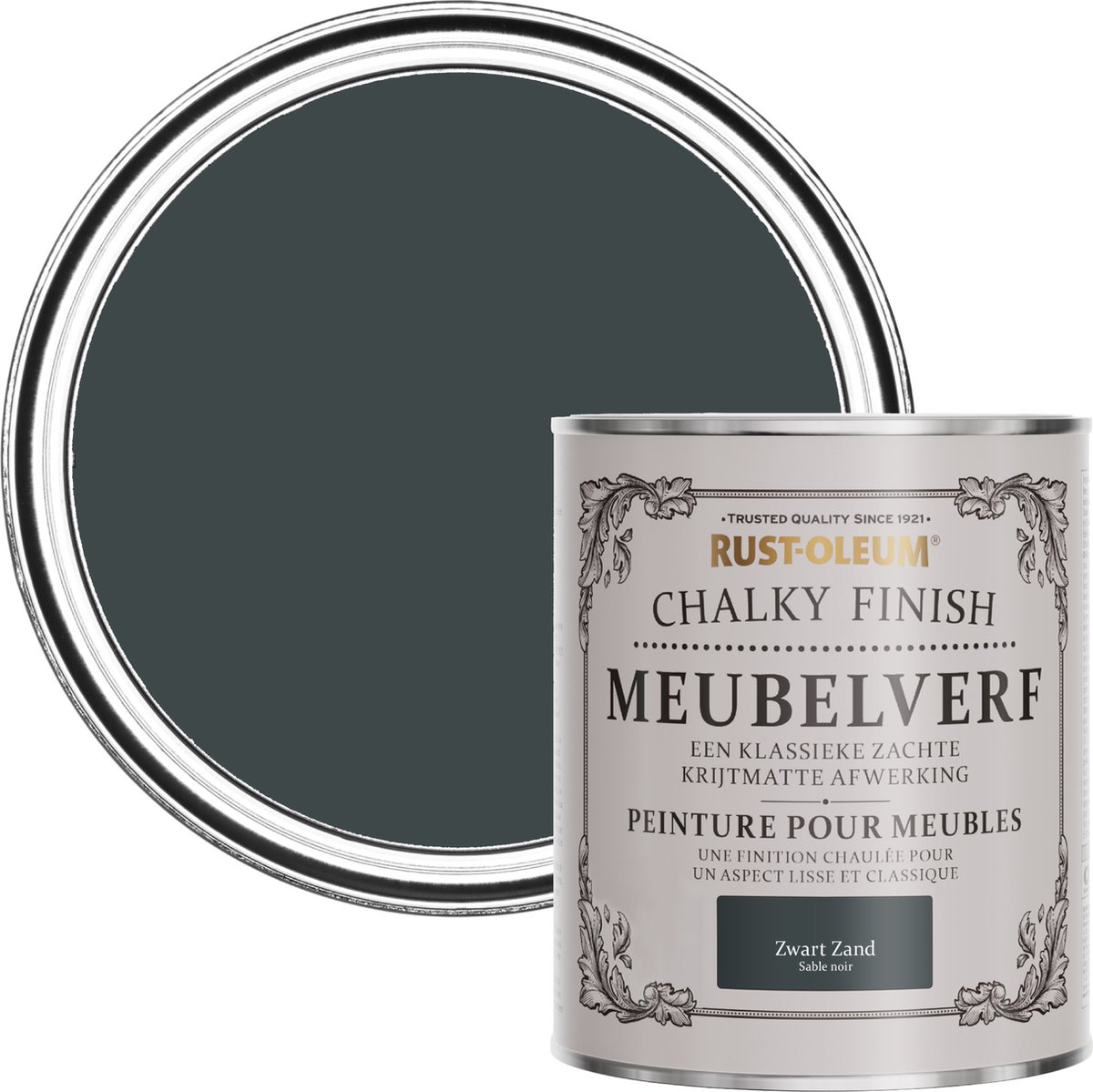 Rust-Oleum Zwart Chalky Finish Meubelverf – Zwart&nbsp;Zand