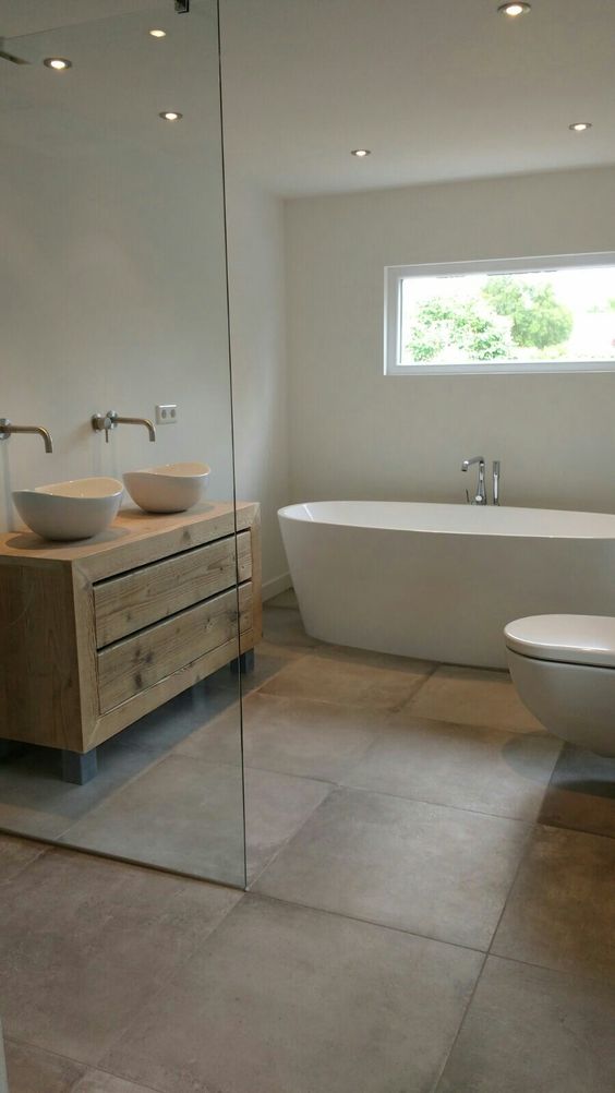 Badkamer inspiratie, ideeen, badkamer decor, badkamer inrichting, landleijke badkamer, tegel inspiratie beton 2