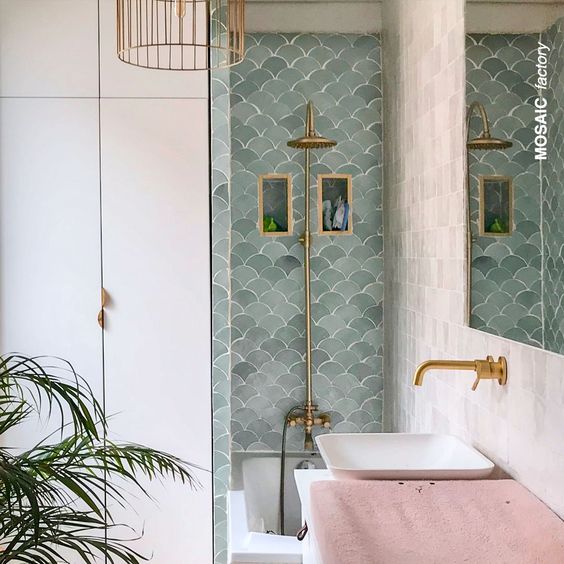 Badkamer inspiratie, ideeen, badkamer decor, badkamer inrichting, landleijke badkamer, tegel inspiratie patroon 2