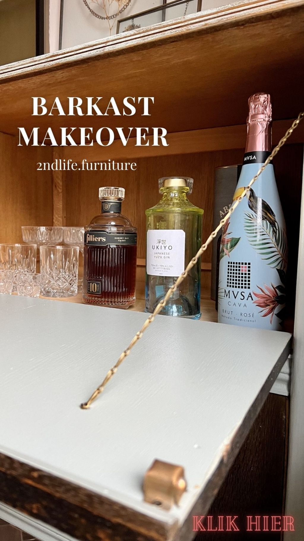 Barkast woonkamer, barmeubel, bar ideeen, bar thuis, vintage kast, retro bar meubel, meubels opknappen 6