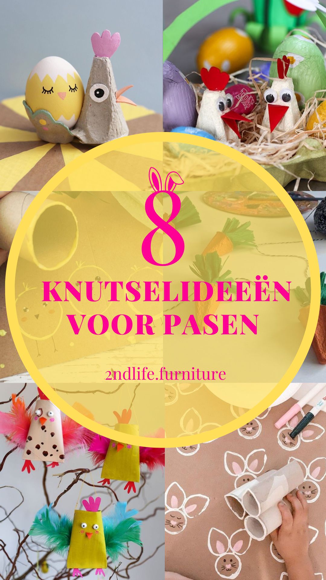 8 Makkelijke ideeën om te knutselen voor Pasen: van wc-rol paashaas tot eierdoos&nbsp;kuikens!