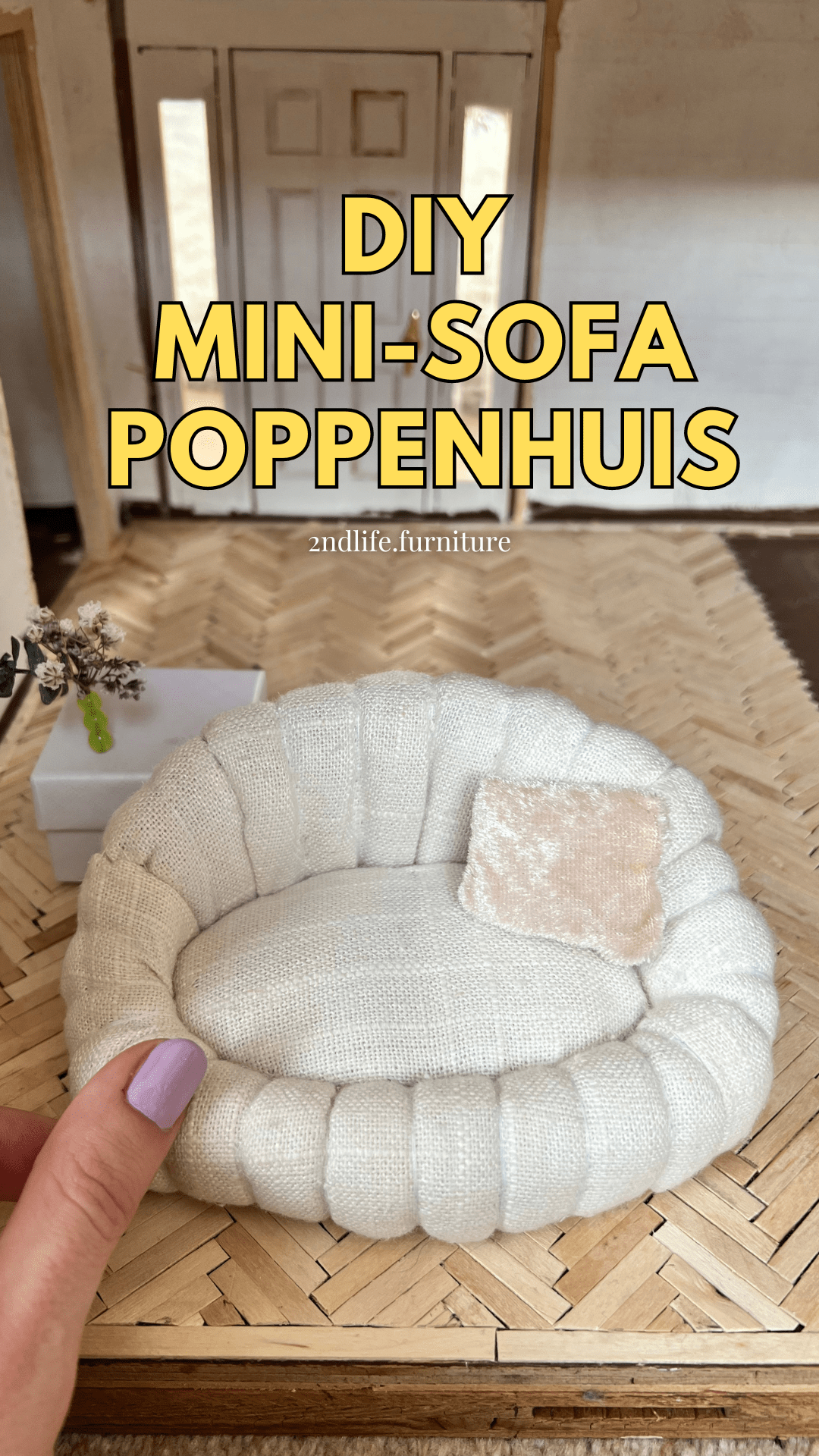 Poppenhuis opknappen: Miniatuur meubels zelf maken – mini&nbsp;sofa