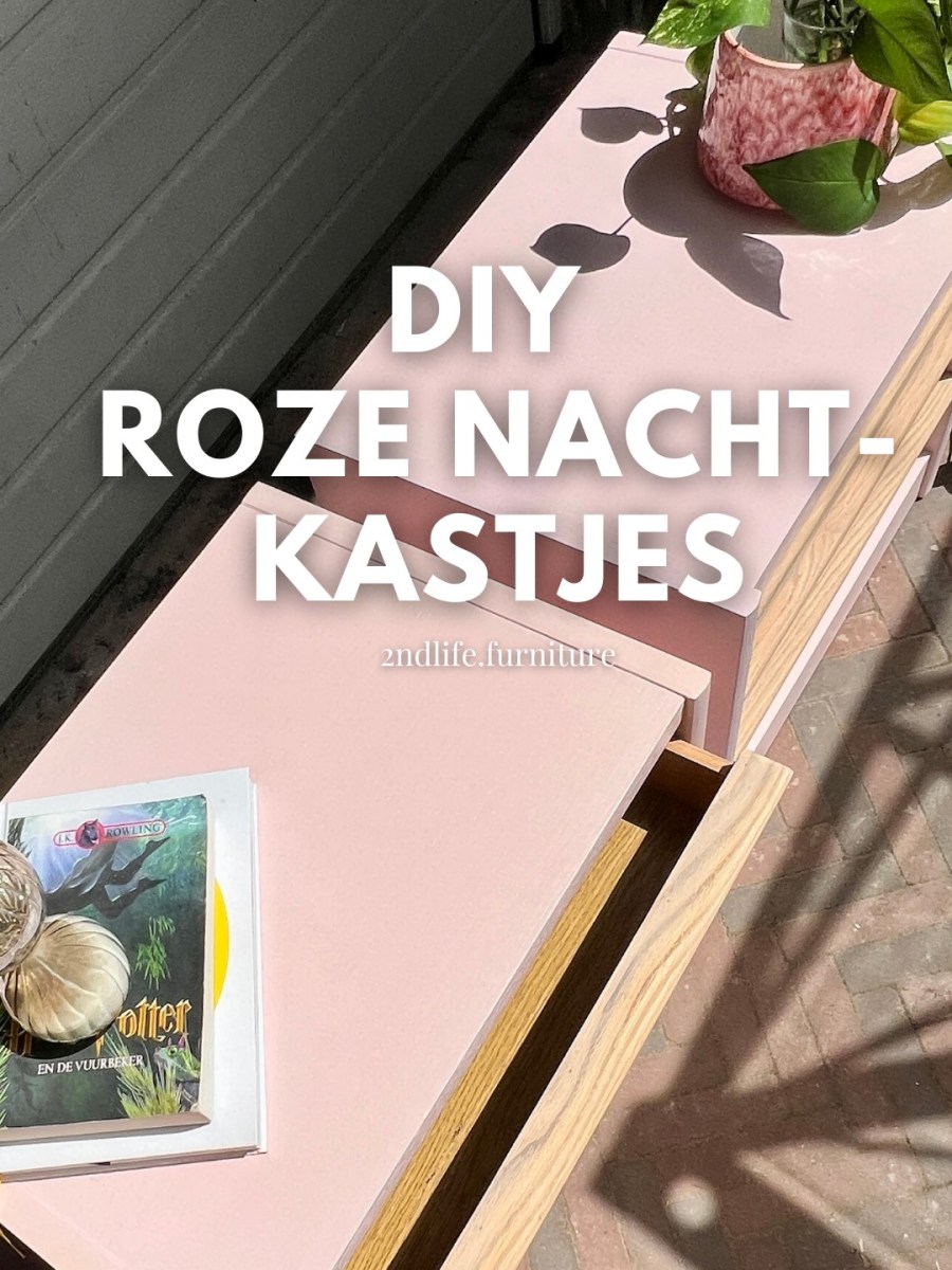 Hoe nachtkastje opknappen met roze verf: stappenplan en&nbsp;tips